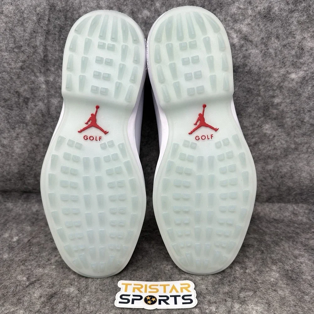 Air Jordan ADG 5 Golf Shoes Mens Size 11.5 White Fire Red Silver Nike FQ6642-101